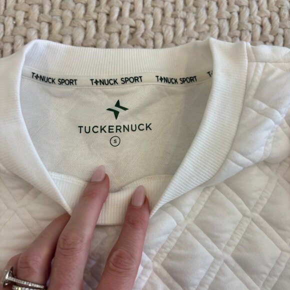 Tuckernuck white puff sleeve Quilted Campbell sweatshirt - Picture 9 of 11
